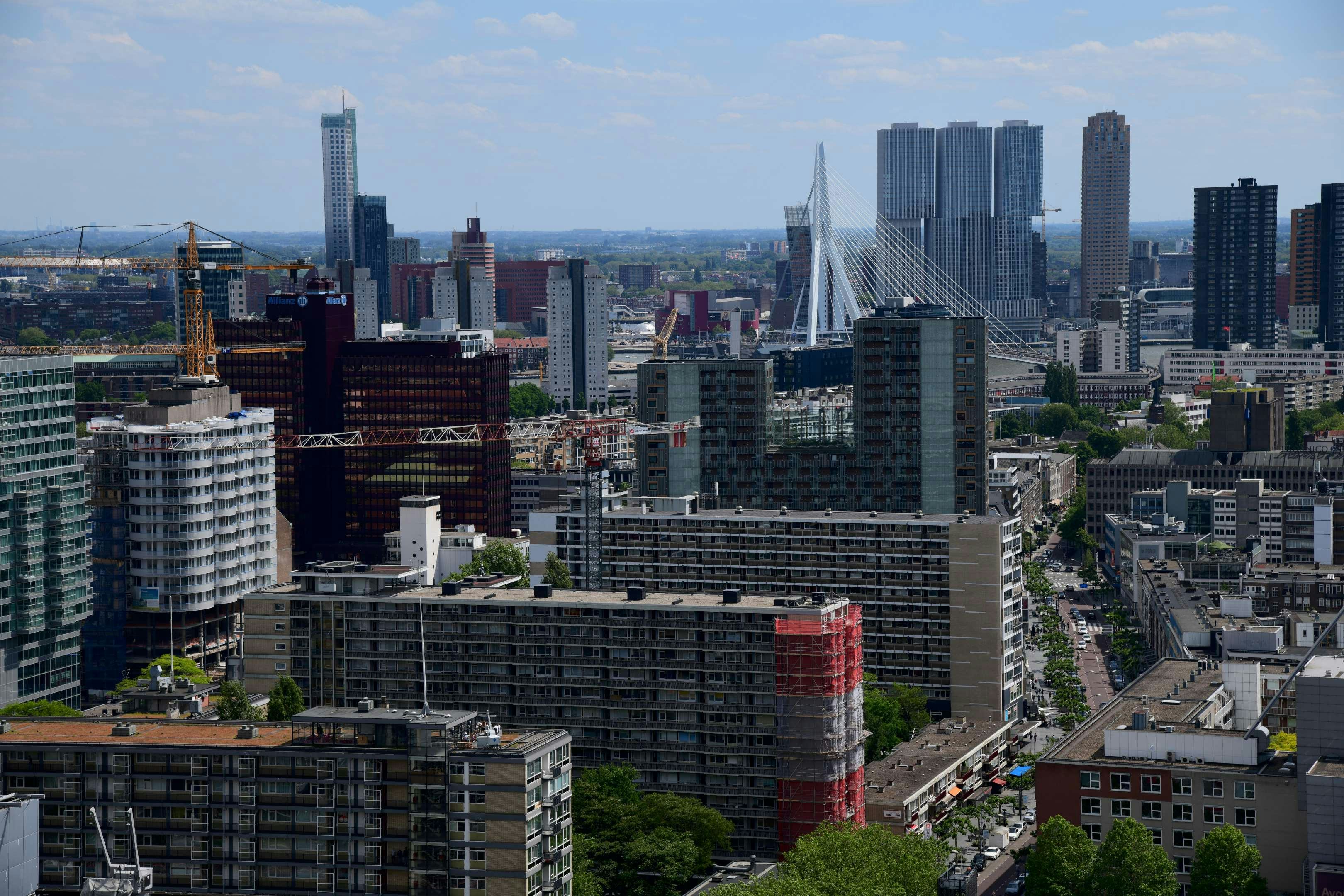 Rotterdam vanuit de lucht. Beeld Shutterstock