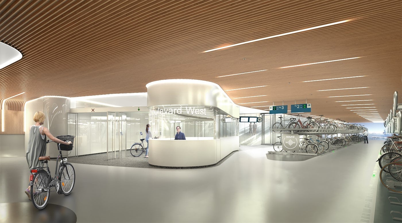VenhoevenCS ontwerpt fietsenstalling IJboulevard