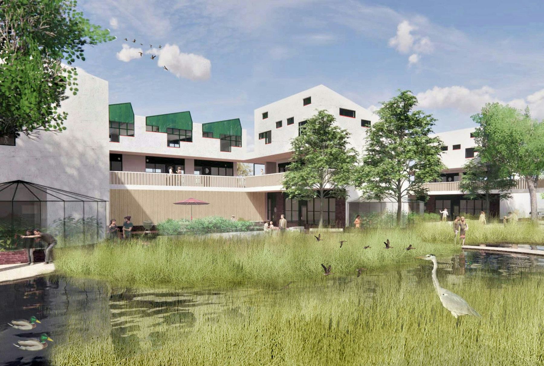 Hof voor gemeenschappelijk wonen door Flip Krabbendam. Beeld Thomas Fell