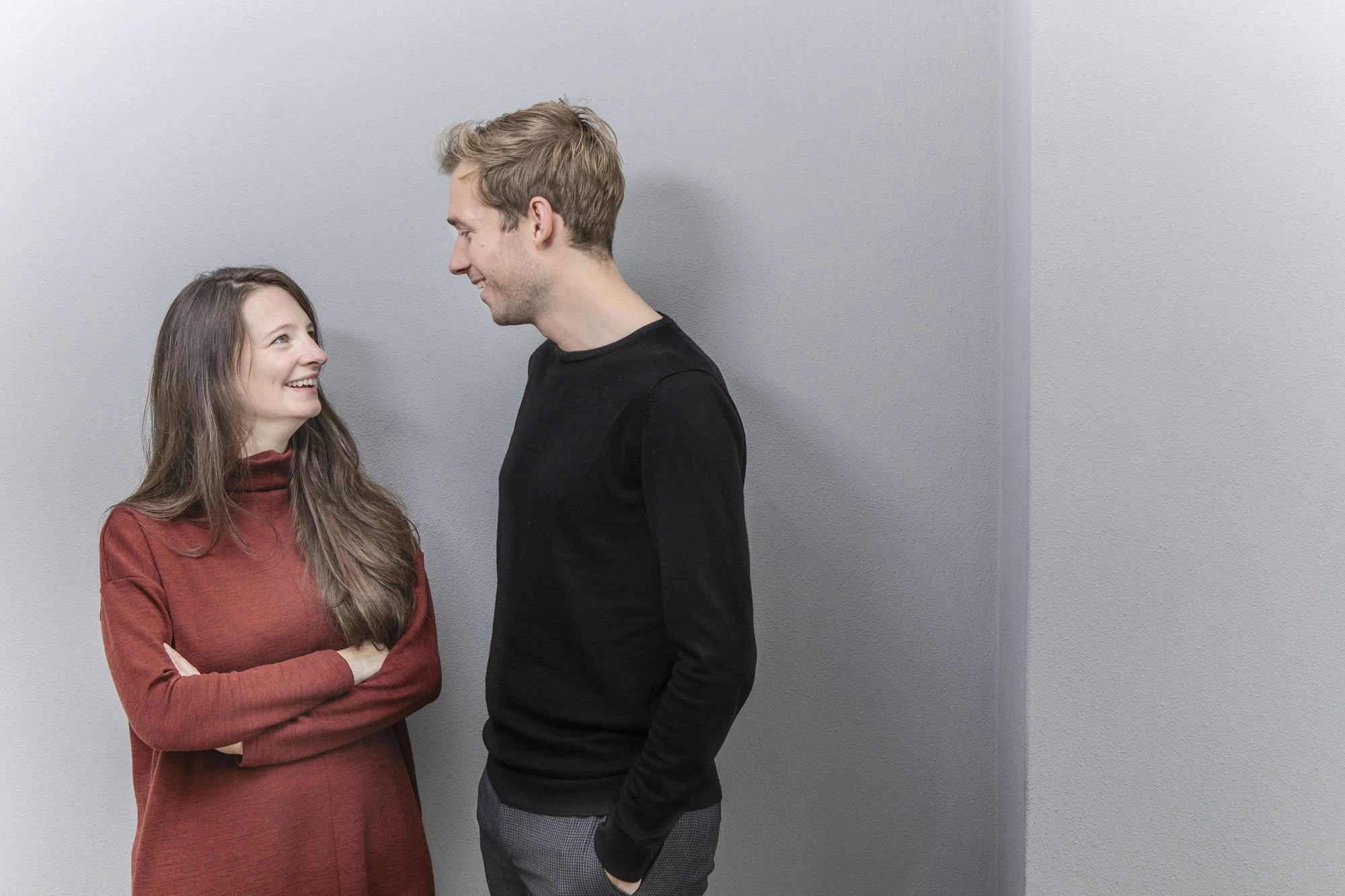 Nina Aalbers en Ferry in 't Veld van Studio ArchitectuurMAKEN. Beeld Dik Nicolai