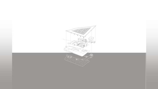 Axonometrie Station Assen door Powerhouse Company en De Zwarte Hond