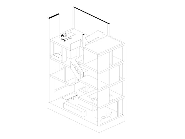 Isometrie ZigZag Huis in Utrecht door Jasper Smits Architectuur