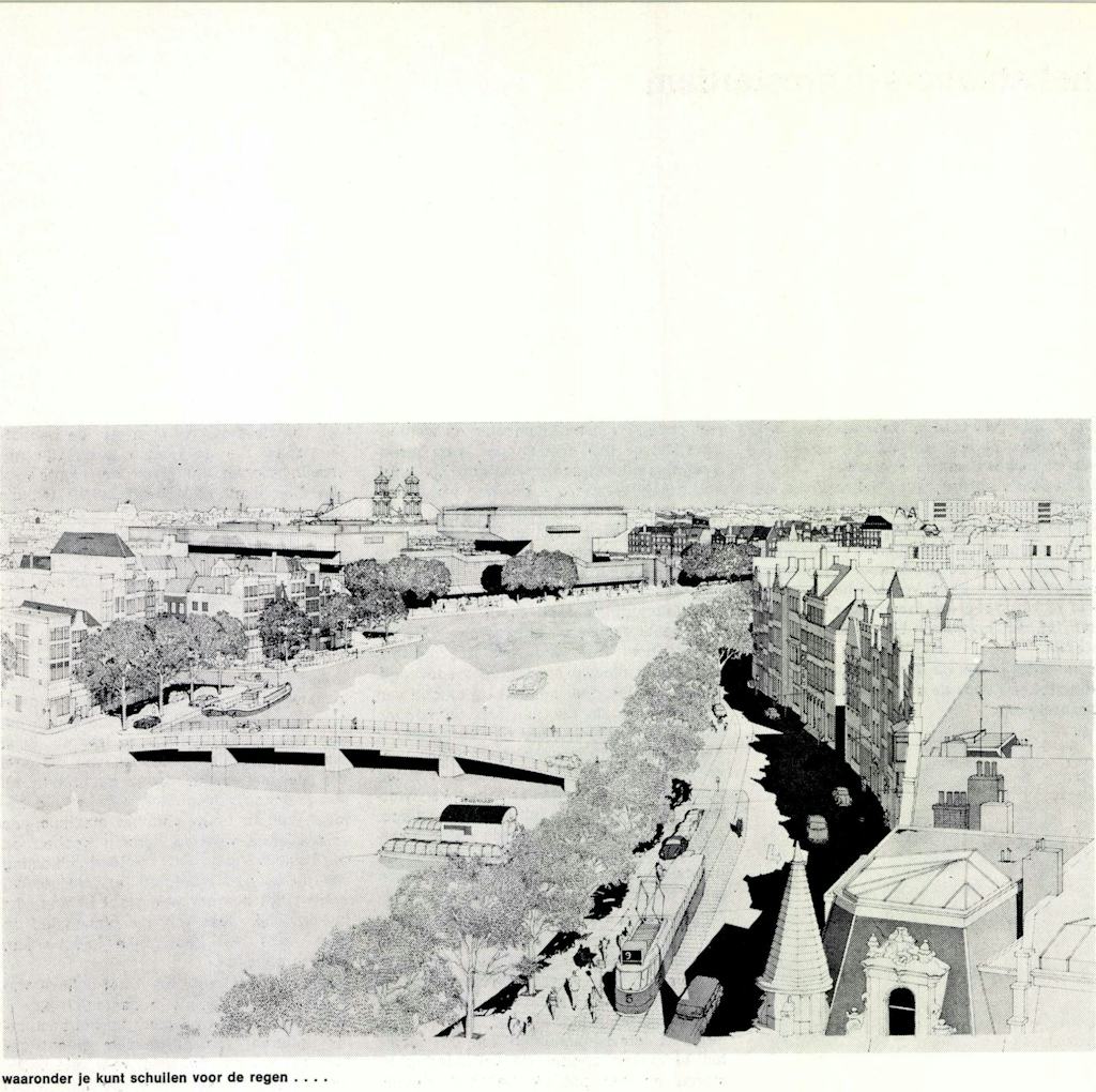 Eerste concept Stadhuis Amsterdam door W. Holzbauer