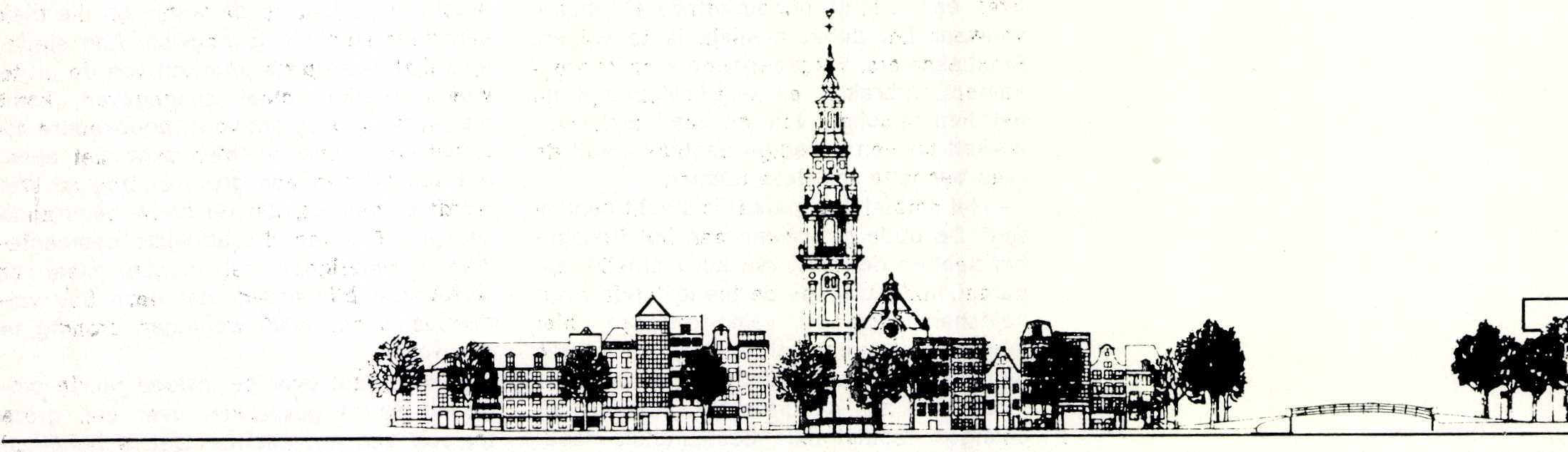 Eerste concept Stadhuis Amsterdam door W. Holzbauer