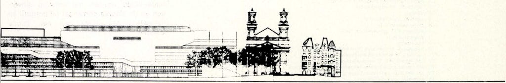 Eerste concept Stadhuis Amsterdam door W. Holzbauer