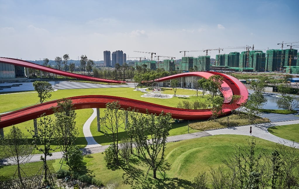 'Loop of Wisdom' door Powerhouse Company in Chengdu, China. Beeld Jonathan Leijonhufvud