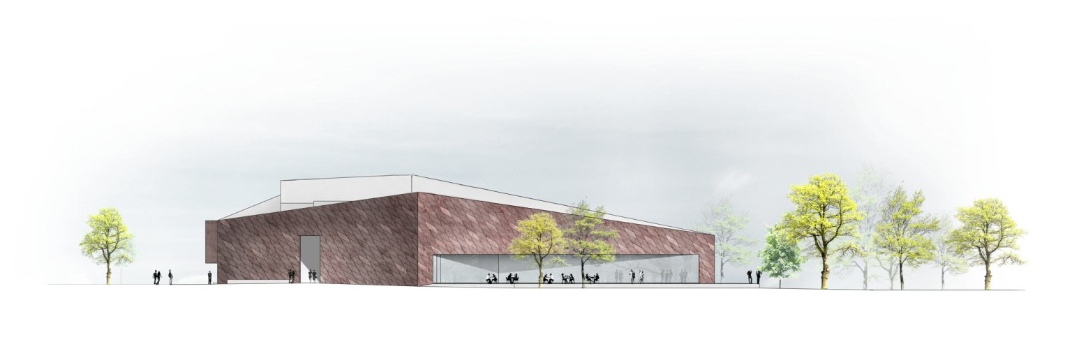 Kirkkonummi Library tekening door JKMM Architects