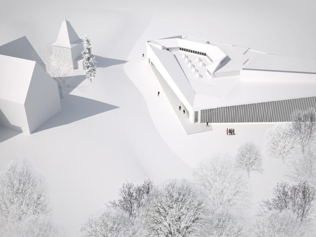 Kirkkonummi Library tekening door JKMM Architects