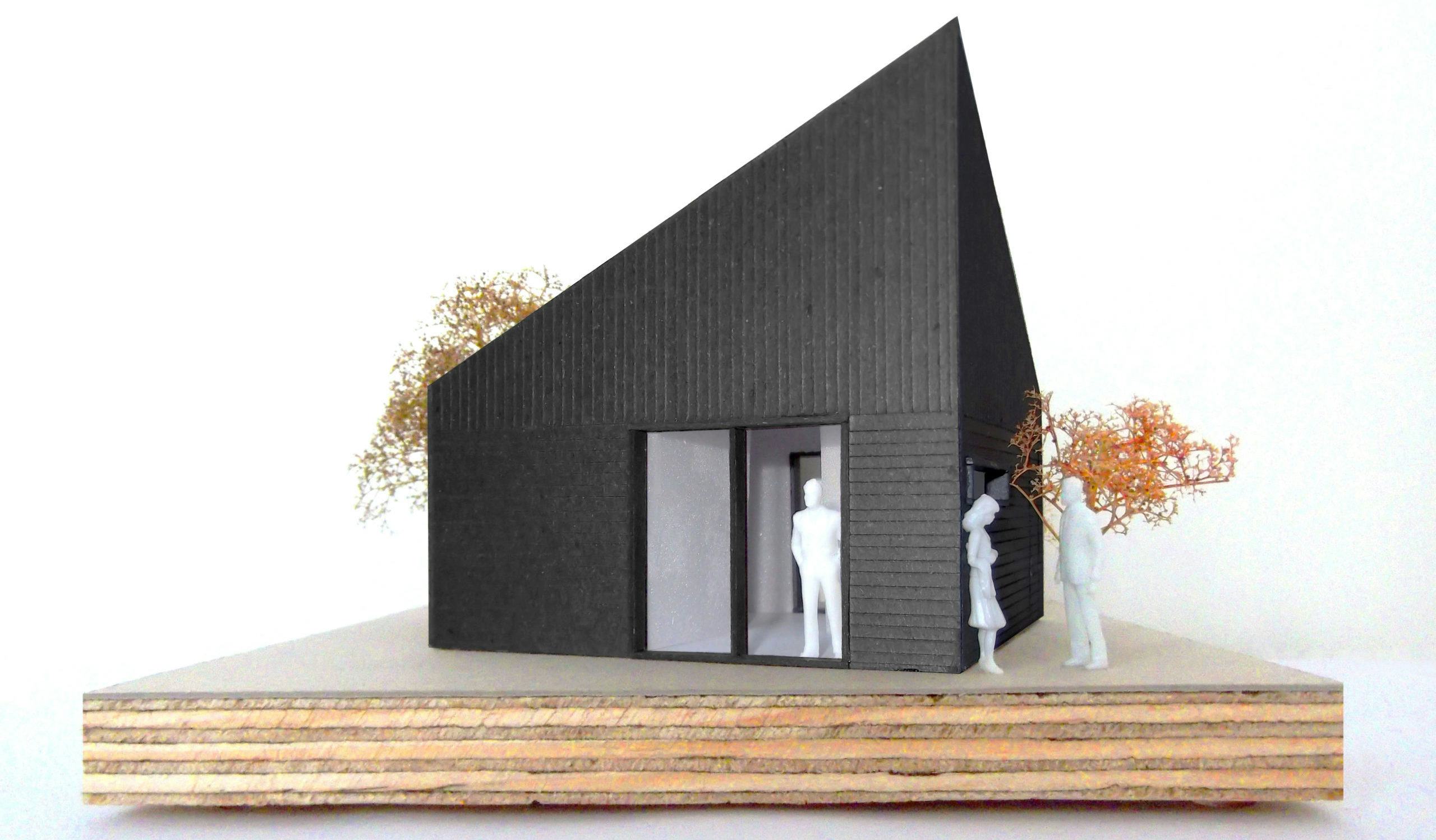 "Huus 1: een duurzame, modulaire en betaalbare eenpersoonswoning van hout"