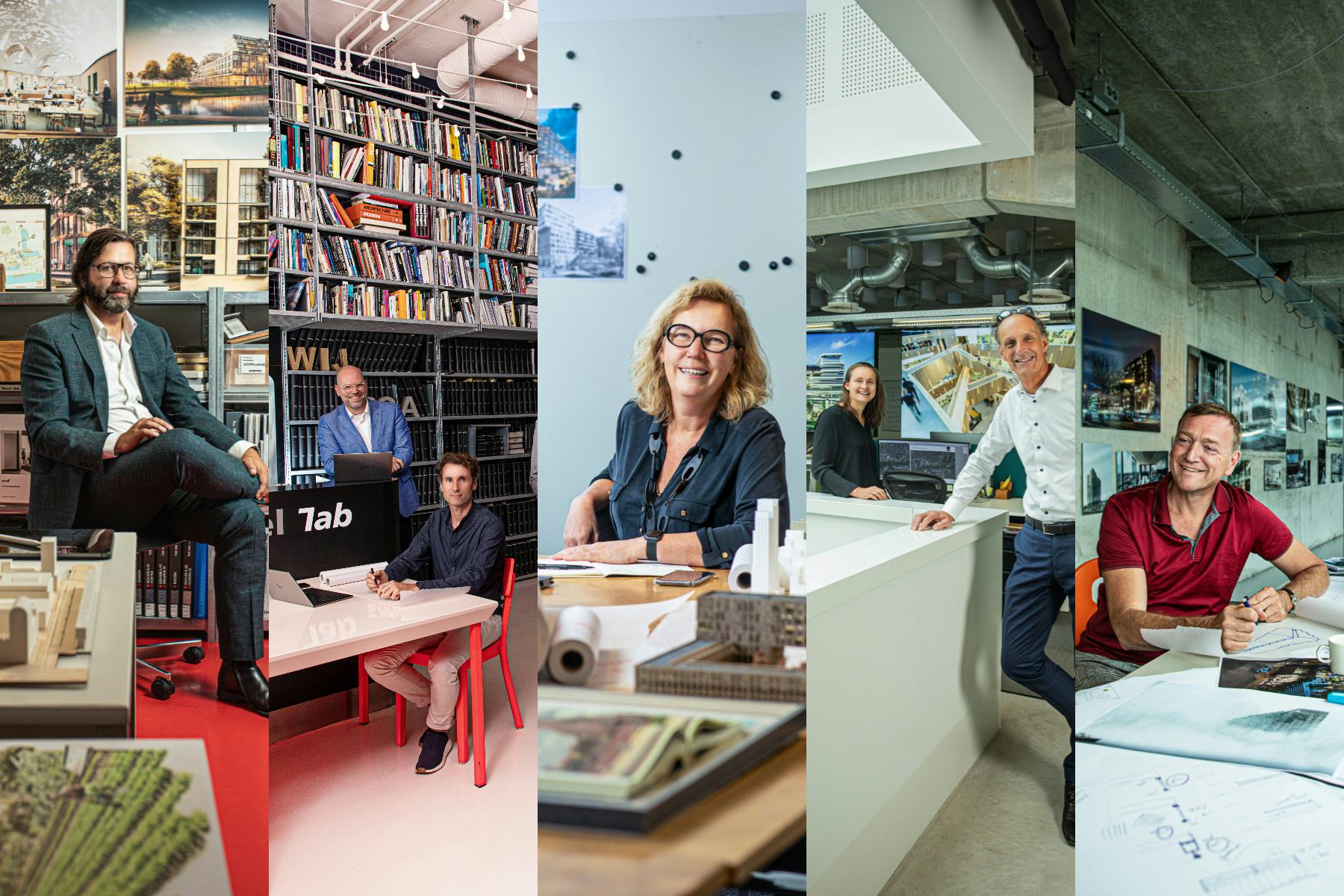 Jeroen de Willigen, Joost Vos, Irma van Oort, Willemineke Hammer en Victor de Leeuw en Robert Winkel. Beeld Femque Schook