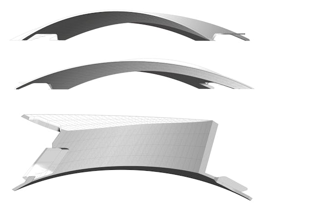 Tekening hoofdkantoor Le Monde Group door Snøhetta. Beeld Snøhetta