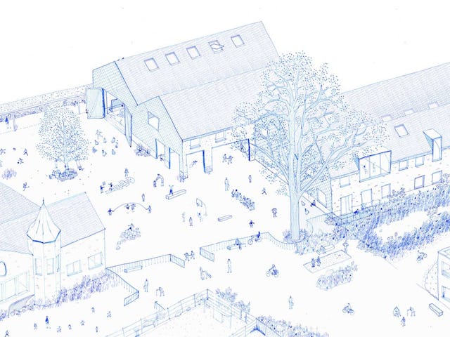 Schetsontwerp Open Oproep Basisschool de Linde in Zarren (Kortemark) door FELT architecture & design