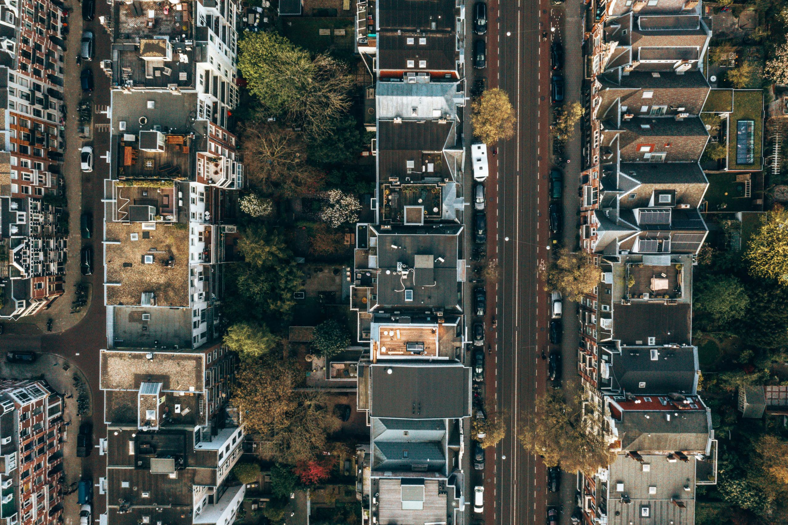Amsterdam van bovenaf. Beeld Shutterstock