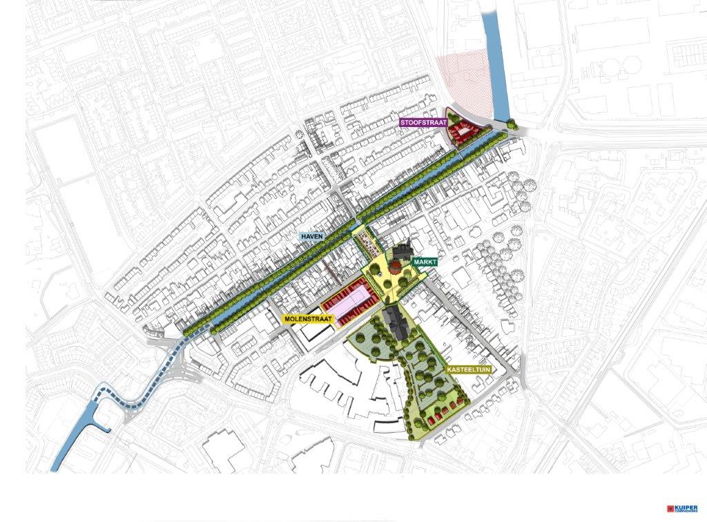 Masterplan Centrum Zevenbergen, deelgebieden