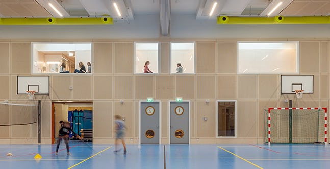 Transformatie Vossius Gymnasium in Amsterdam door Marlies Rohmer Architecture & Urbanism. Beeld Roos Aldershoff