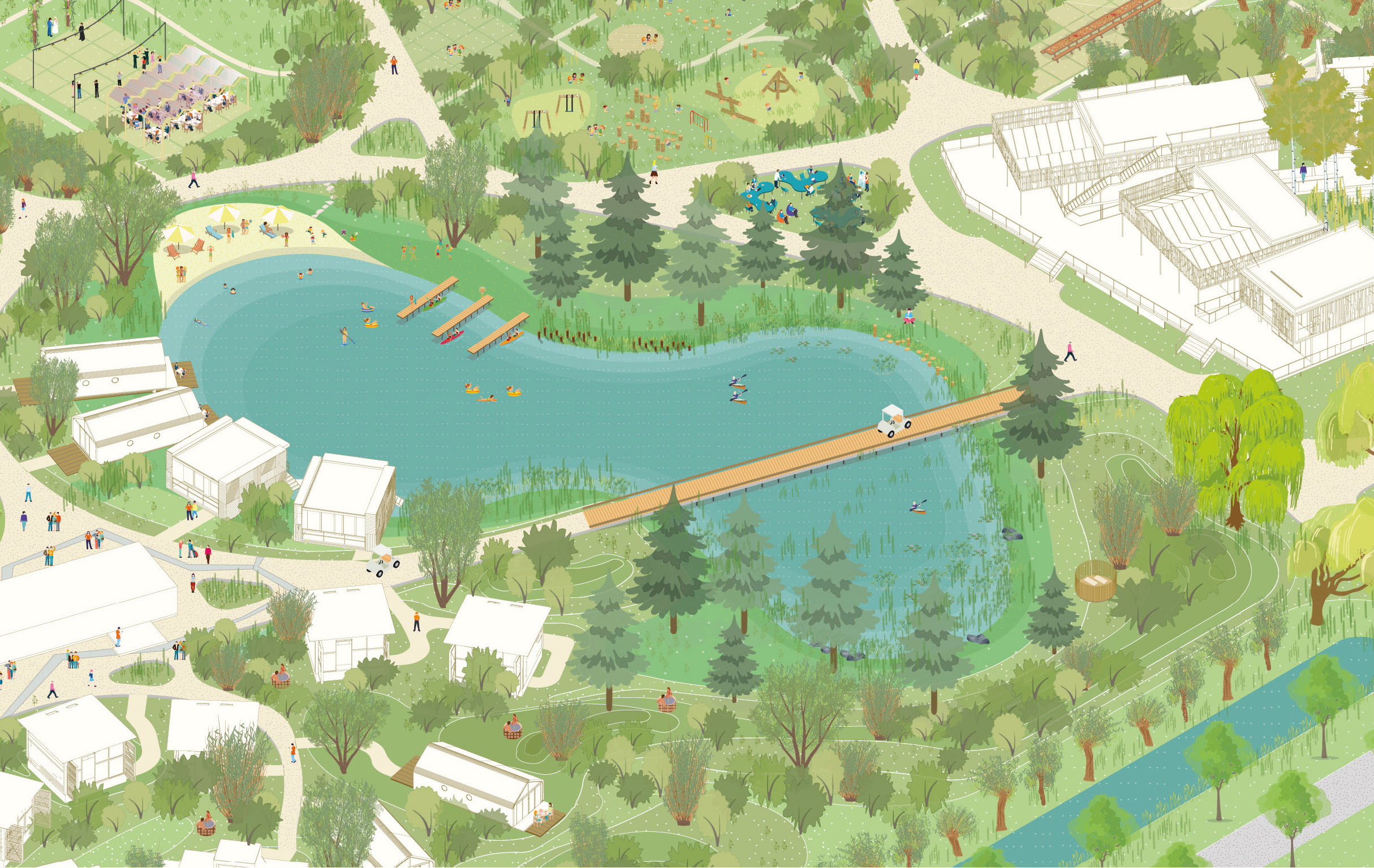 Centrale waterplas The Unbound door © Felixx Landscape Architects & Planners