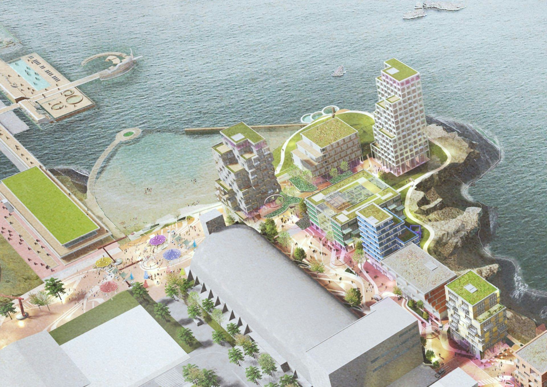 Beach Towers. © jvantspijiker+Felixx+Andersen&Sigurdsson