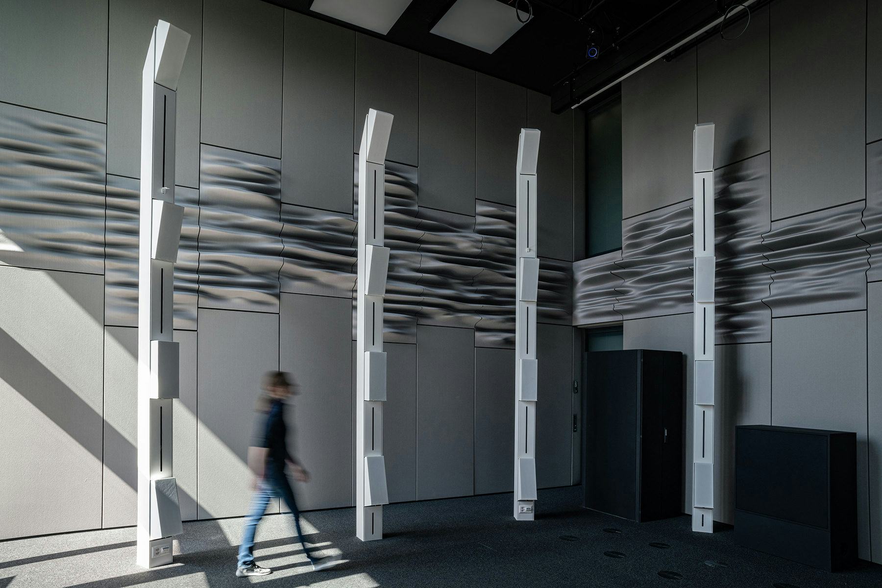 Aectual Acoustic Panels by Gramazio Kohler Research. Beeld Michael Lyrenmann