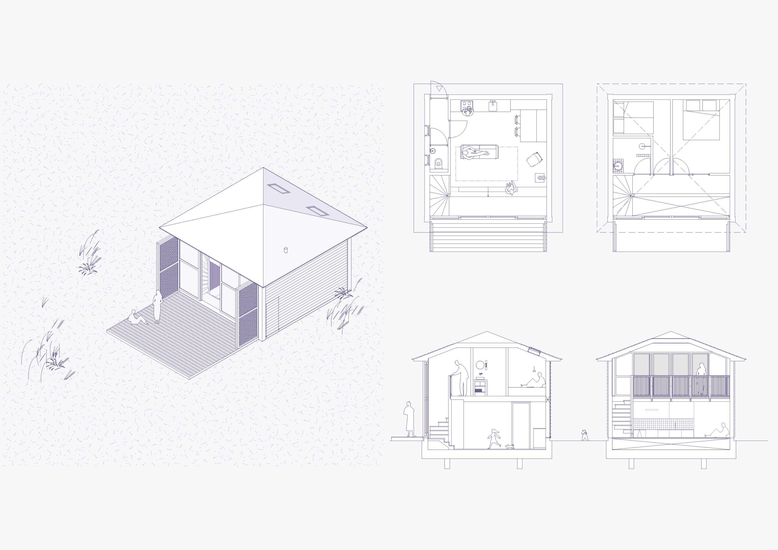 Tekeningen The Unbound  door Studio Appelo & Dorens Architects