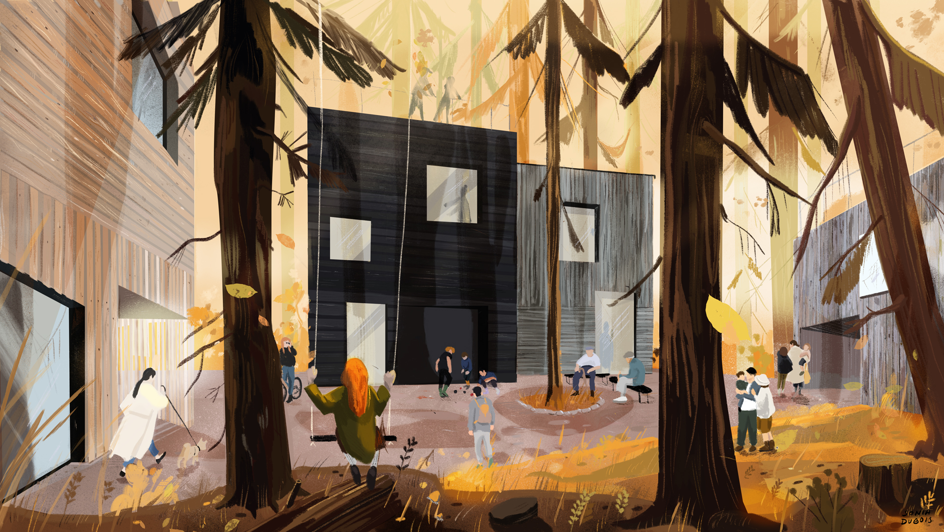 Forest-village. Beeld Sonja Dubois