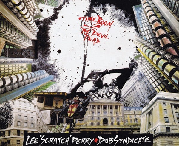 Lee 'Scratch', Perry & Dub Syndicate - Time Boom X de Devil Dead On-U Sound, 1987, ontwerp Kishi Yamamoto