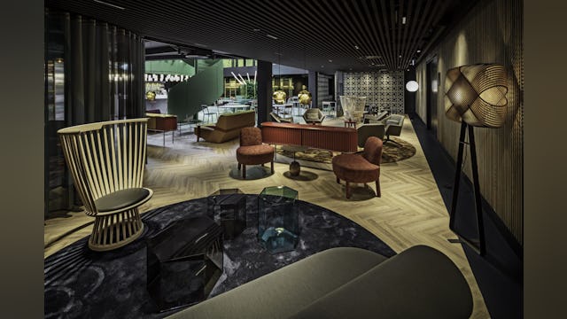 Lounge The Florian door Workshop of Wonders. Beeld JRimageworks