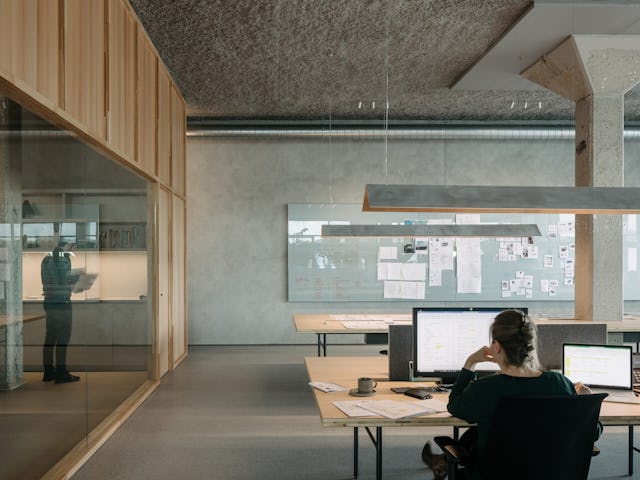 Landschapskantoor detail door PUUR interieurarchitecten. Beeld Stijn Bollaert