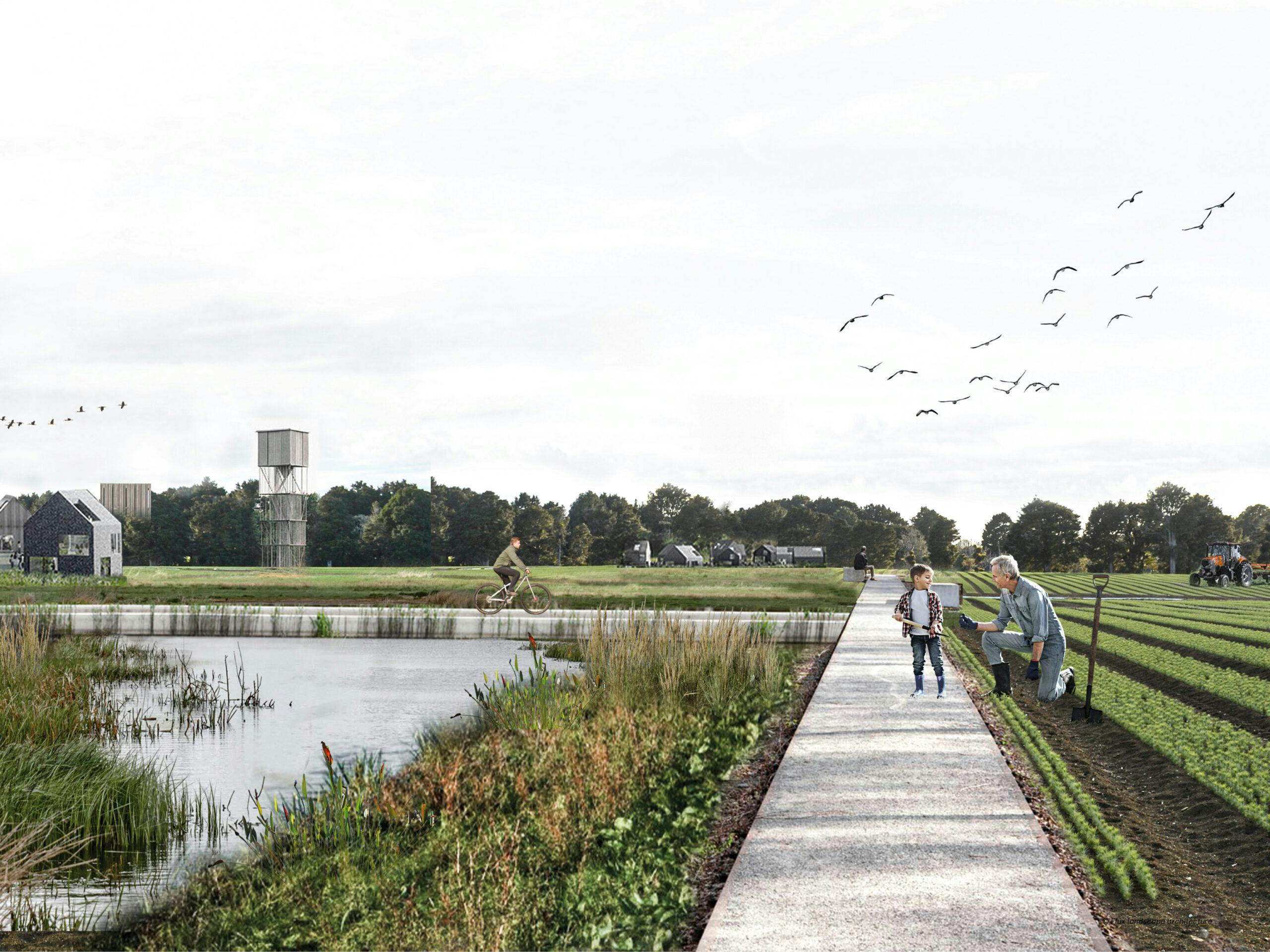 Een nieuw landschapspark en 15.000 woningen voor de A12 zone Utrecht. Beeld Flux landscape architecture