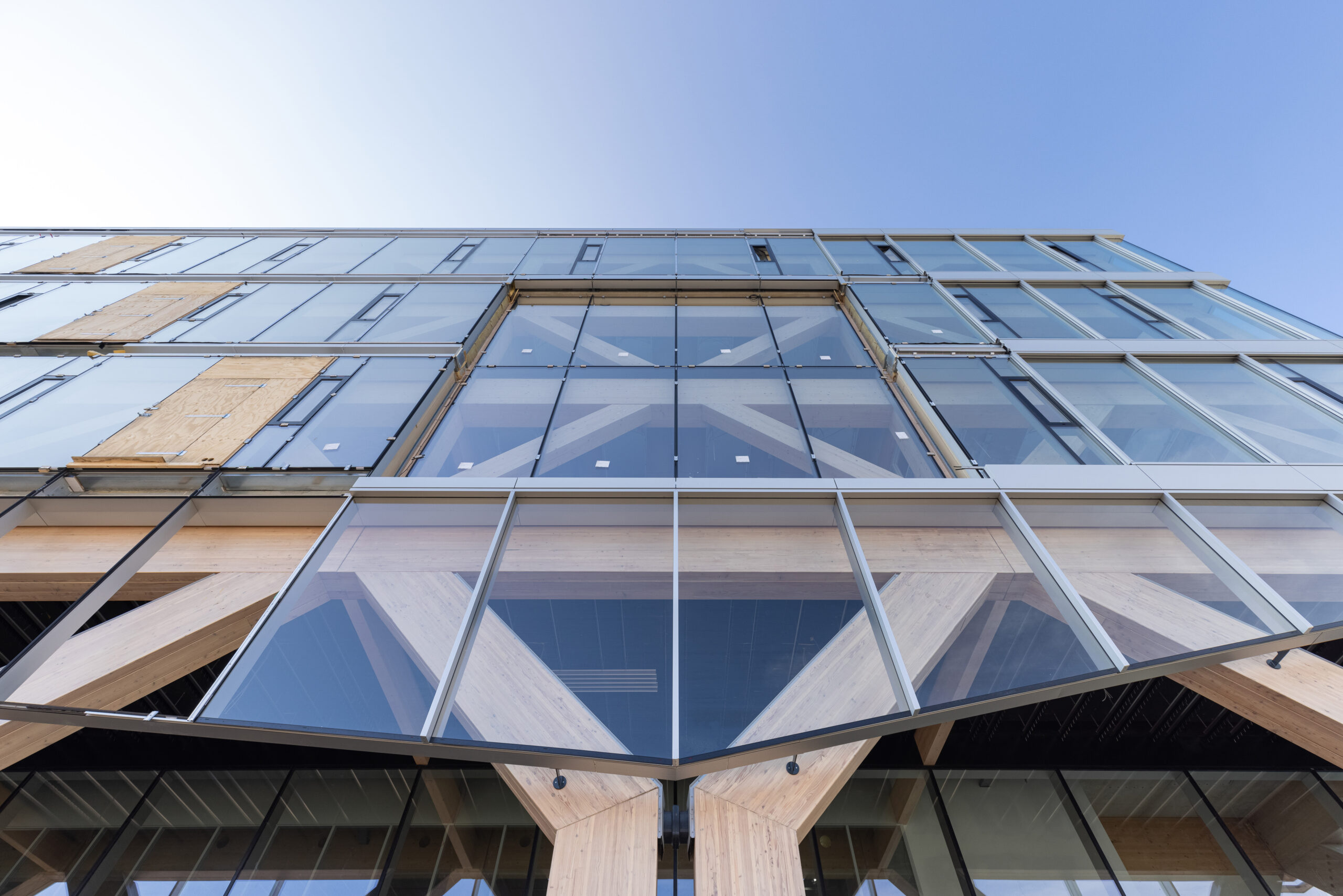 Houtconstructie Koning Willem I College door Nieuwe Architecten. Beeld Stijn Poelstra