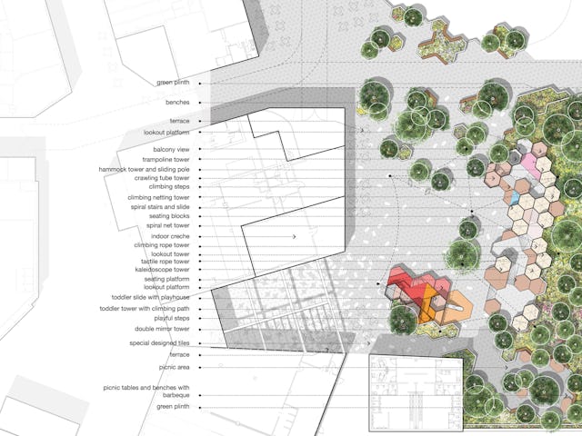 Plantekening functie inpassing. Beeld Carve-Serravalle Designer Outlet