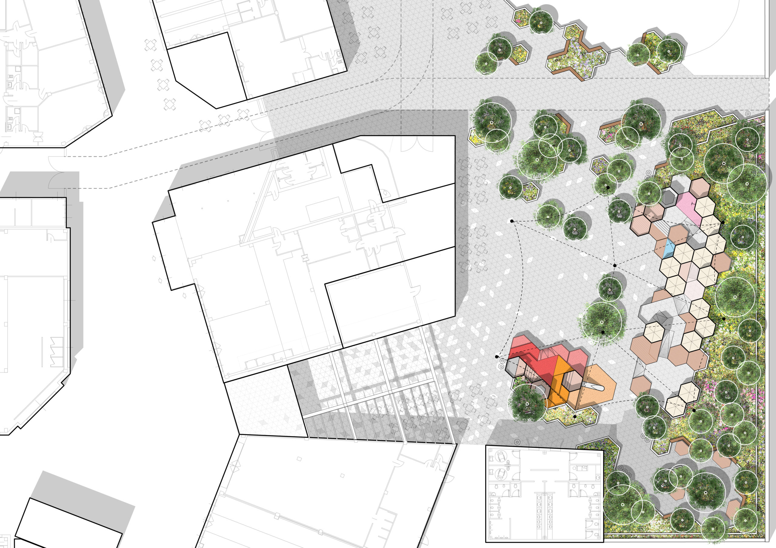 Plantekening zonder functies. Beeld Carve-Serravalle Designer Outlet