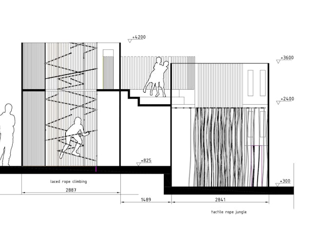 Sectie klimtorens. Beeld Carve-Serravalle Designer Outlet