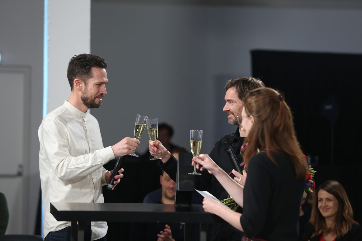 Na afloop in gesprek met Marieke Giele, vakredacteur van de Architect en secretaris van de ARC21 Meubel Award