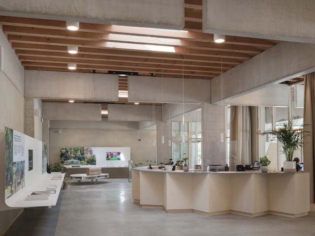 Onthaalgebouwen plantentuin Meise door NU architectuuratelier. Beeld Stijn Bollaert