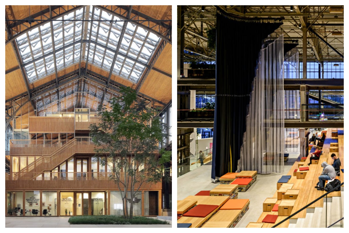 Links Gare Maritime, beeld Filip Dujardin en rechts de Lochal. Beeld Arjen Veldt