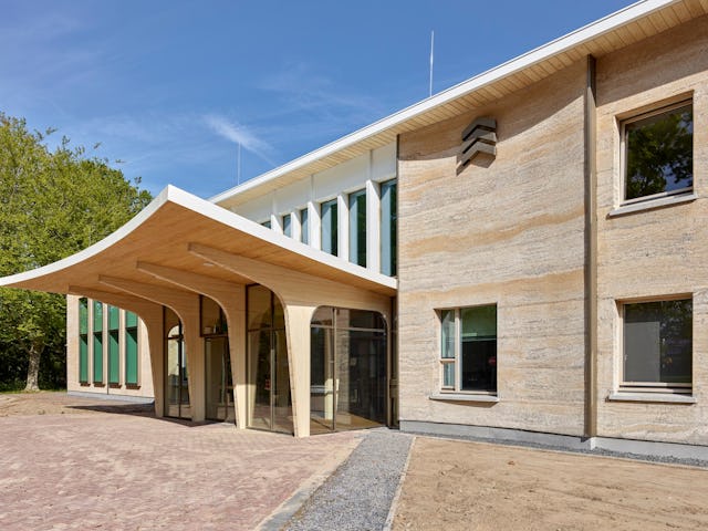Huis van de gemeente Voorst door Architectenbureau De Twee Snoeken is opgetrokken uit lokaal geproduceerd hennep. Beeld Joep Jacobs