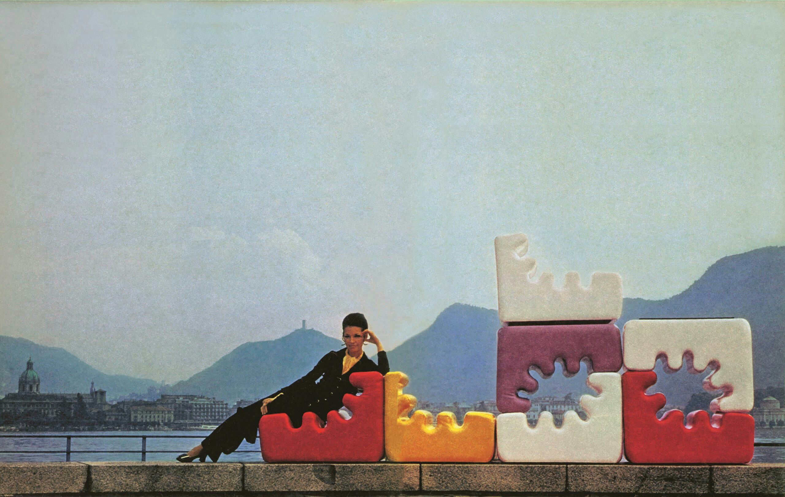 Advertentie voor Liisi Beckmann’s Karelia chair, 1966. Courtesy Zanotta SpA – Italy