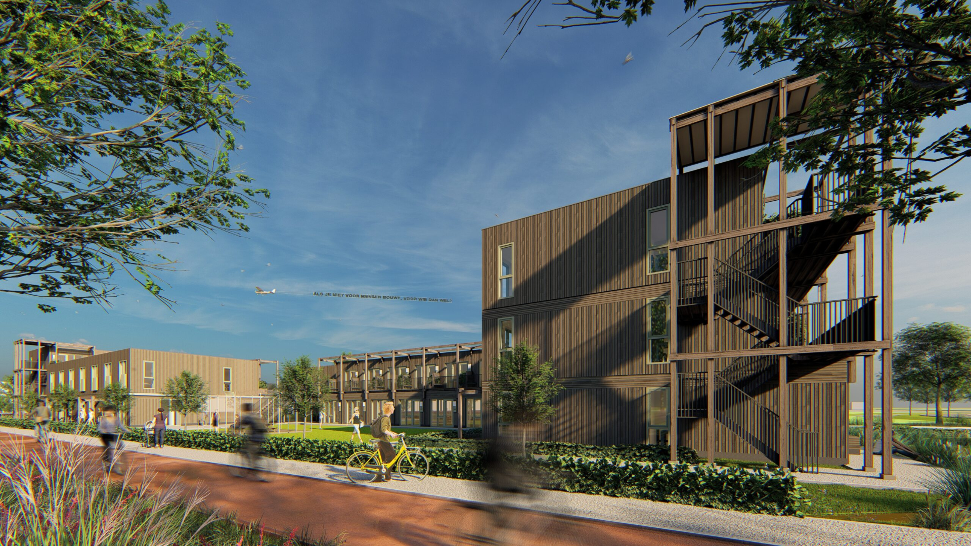 Voorbeeld van flexwonen aan de Oosterdreef in Nieuw Vennep. Beeld FARO Architecten