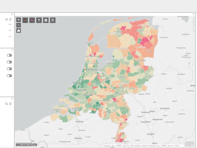 Overzicht gemeenten. Beeld PosadMaxwan