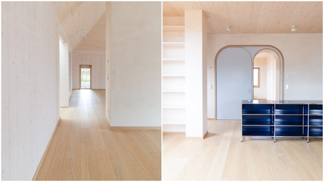 Woonkamer en Bespoke schuifdeur. Beeld LMNL office