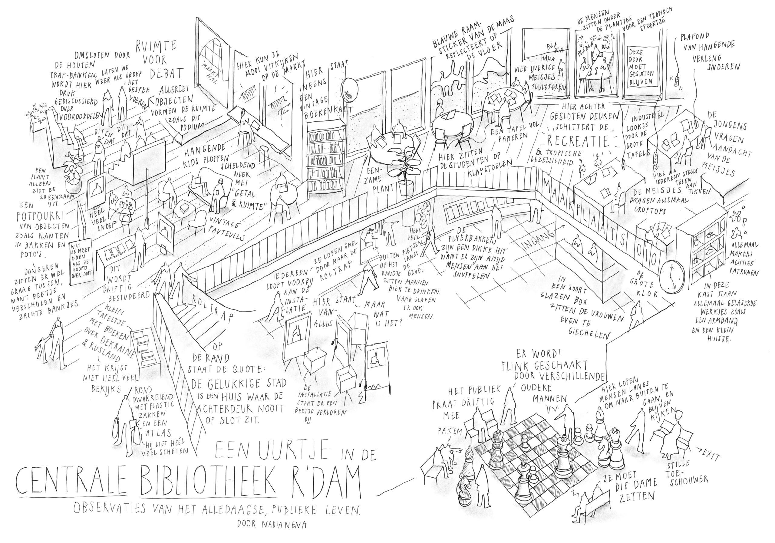 "Een uurtje in de Centrale Bibliotheek Rotterdam" van Nadia Pepels