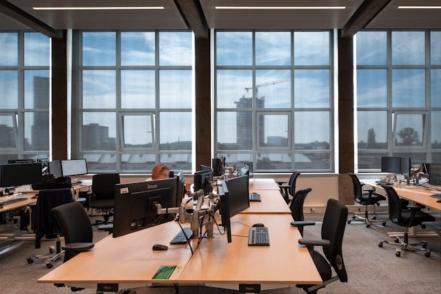 Derde etage. Interieur. Stadskantoor dienst SZW/OCS. Beeld Peter de Ruig