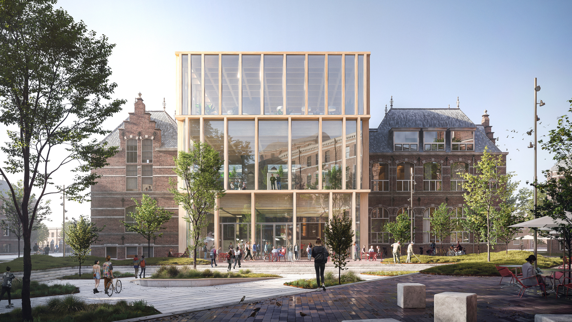 Het nieuwe gebouw van UCG. Beeld Elephant / Taller