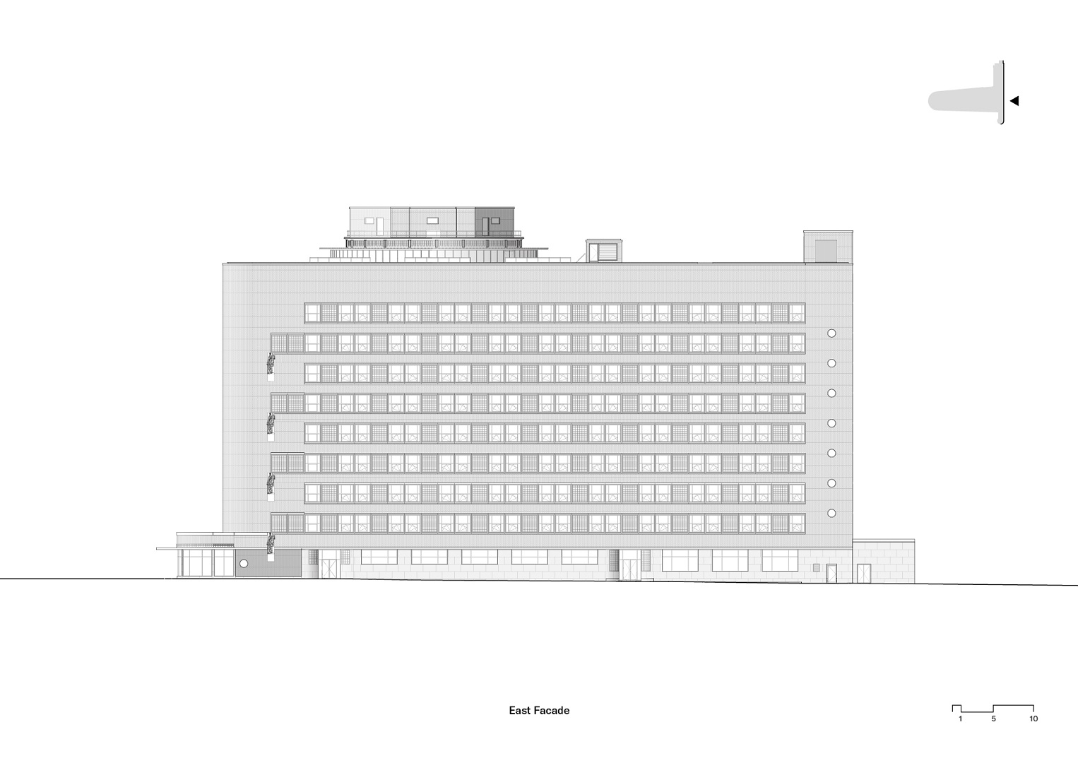 Oostgevel. Tekening KCAP  + Kraaijvanger Architects