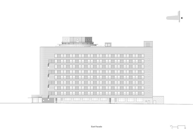 Oostgevel. Tekening KCAP + Kraaijvanger Architects