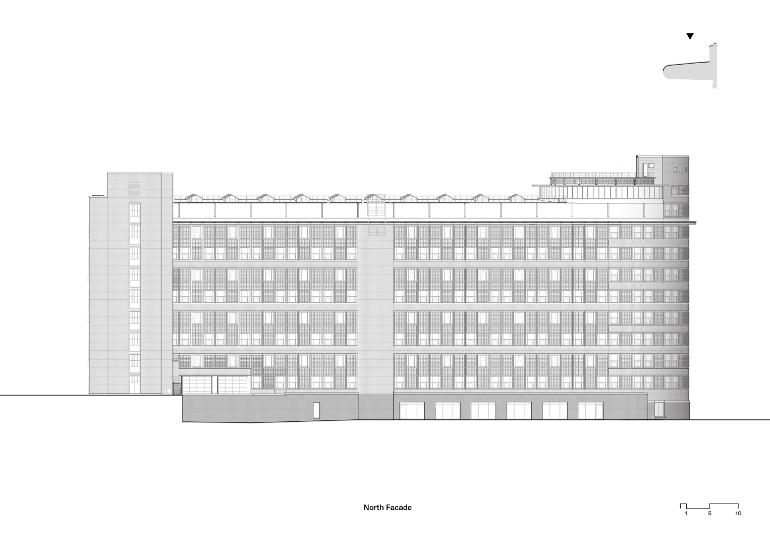 Noordgevel. Tekening KCAP  + Kraaijvanger Architects