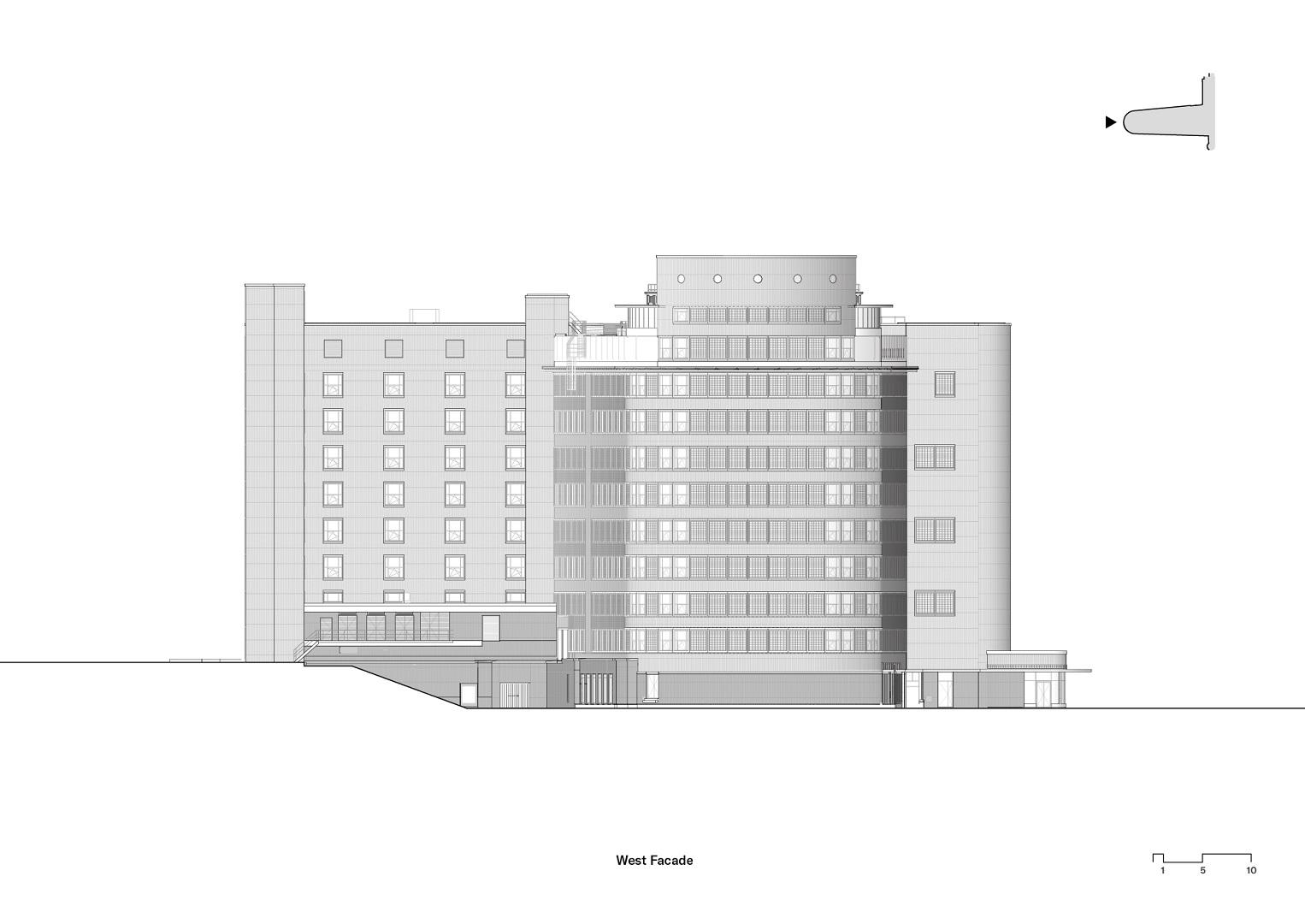 Westgevel. Tekening KCAP  + Kraaijvanger Architects