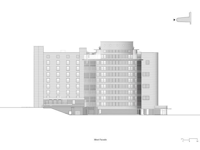 Westgevel. Tekening KCAP  + Kraaijvanger Architects