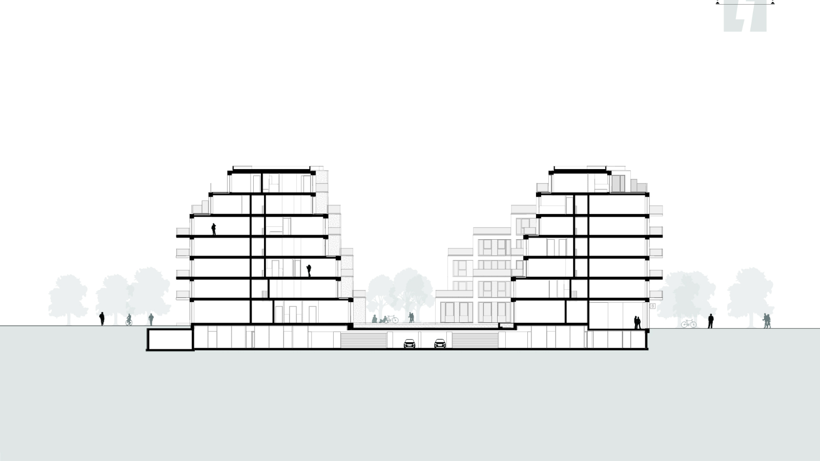 Doorsnede. Tekening KCAP