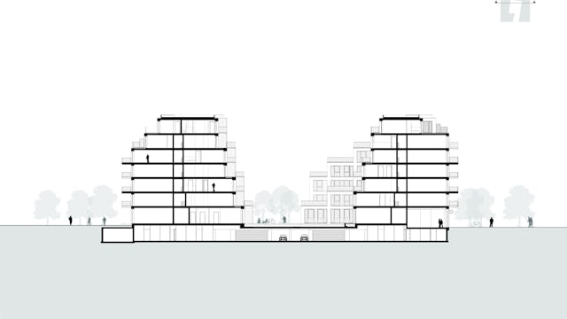 Doorsnede. Tekening KCAP